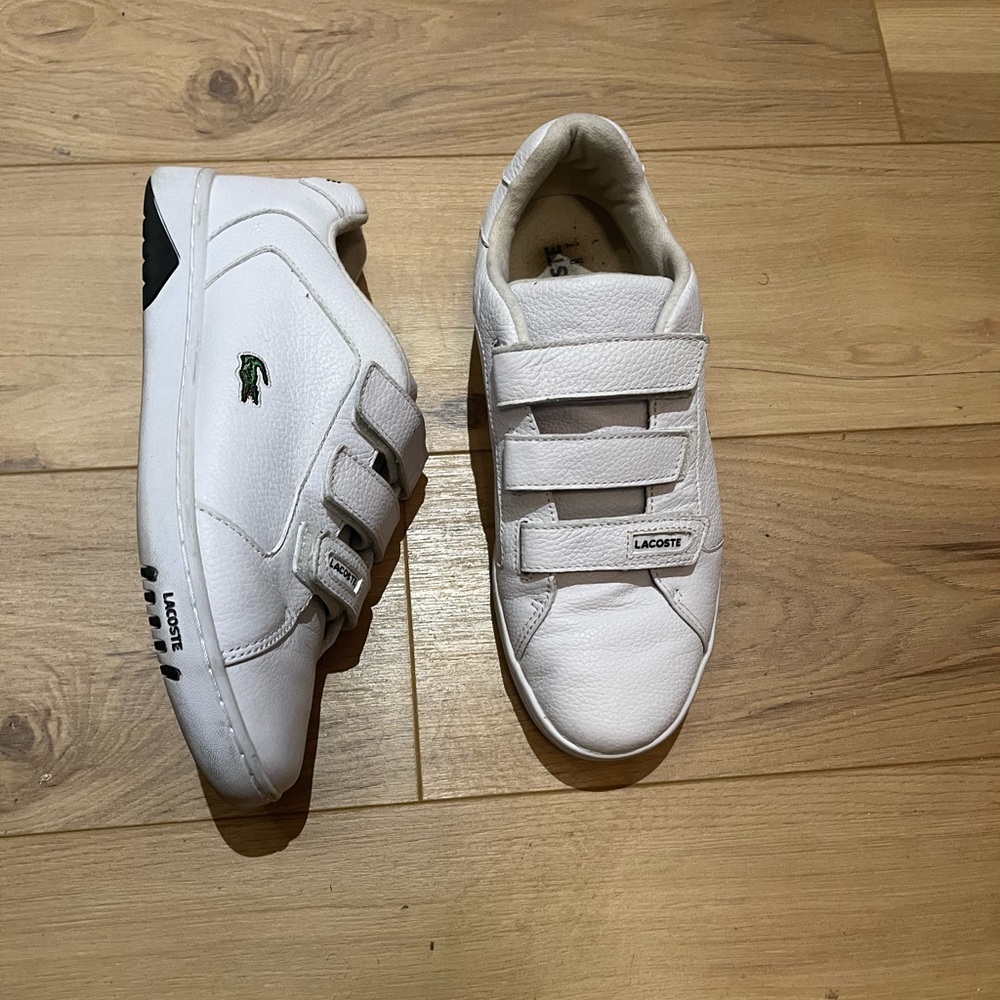 Lacoste casual Velcro white sneakers